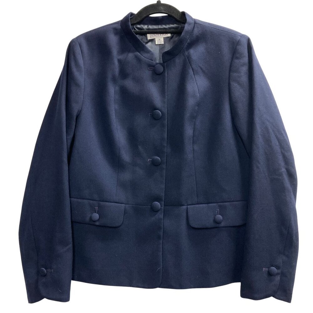 Vintage Pendleton Navy Blazer, Size 14,‎ Wool, Pockets, Professional, Business